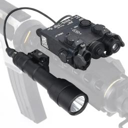 Lanterna tática DBAL-A2 versão simplificada m300a m600c led ponto verde vermelho arma de airsoft luz adequada para caça em trilho de 20mm - Image 6