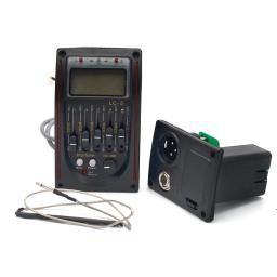 LC-5 Captador de guitarra para guitarra acústica, 5 bandas, equalizador pré-amplificador EQ com sintonizador digital, instrumentos Pegar, peças de guitarra, 10pcs - Image 3