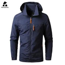 Jaqueta impermeável masculina com capuz, exterior, escalada, camping, blusão, casual, casaco de boxe solto, roupa de trabalho, nova, outono, 2024 - Image 4