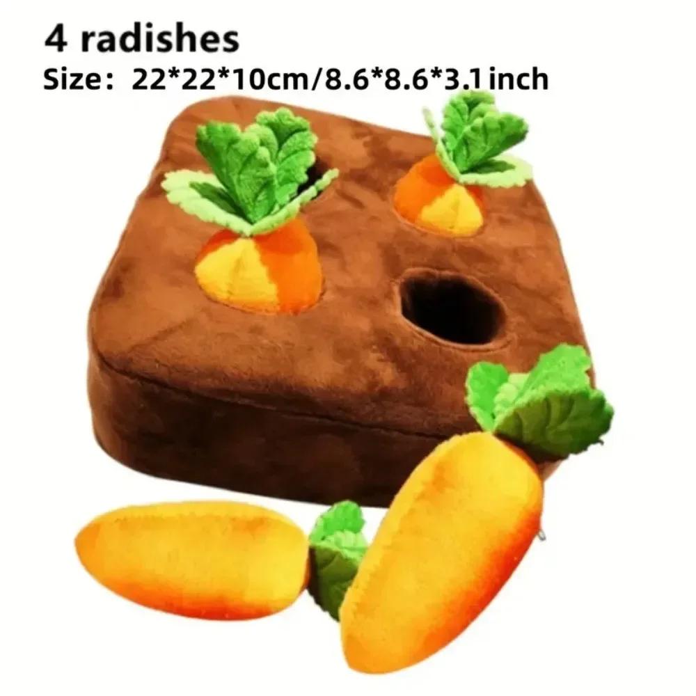 Tapete de cenoura para cães e gatos, brinquedo quebra-cabeça com 12 cenouras, animal de estimação interativo, alívio do estresse, brinquedos mastigáveis pequenos, médios, grandes - Image 1