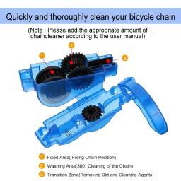 Limpador de corrente portátil mtb kit de limpeza de ciclismo conjunto de escovas de purificador de bicicleta ferramenta de reparo de lavagem para ciclismo de estrada - Image 3