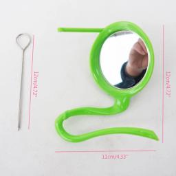 Pássaro espelho de brinquedo para gaiola com poleiro plástico suporte metal fruta vegetal titular alimentador para lovebirds finches canários - Image 6