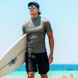 Sailbee proteger surf rash guard men banho de manga longa maiô dos homens rash guard surf camisa para natação vela transporte da gota - Image 5