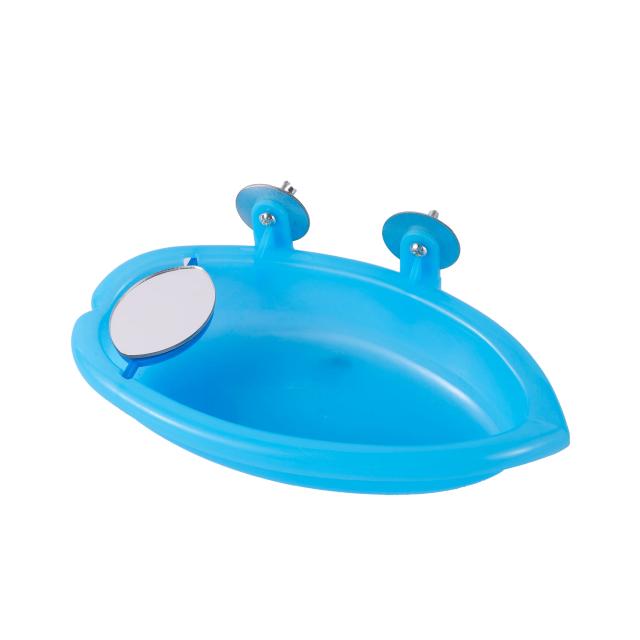 Banheira para Pássaros com Espelho e Brinquedos - Acessórios para Pássaros de Estimação