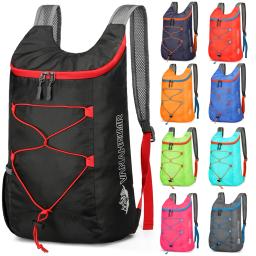 Mochila dobrável e portátil, mochila de viagem ultraleve, mochila esportiva para homens e mulheres, à prova de respingos, bolsa dobrável de montanhismo, 10L - Image 1