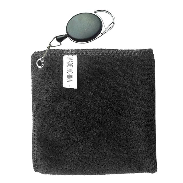 Toalha de Golfe com Gancho Retrátil 30x30cm Algodão