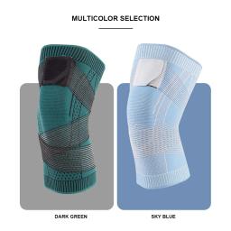 Joelheira Elástica Esportiva Pressurizada para Homens e Mulheres, Joelheiras, Suporte Fitness Gear, Basquete, Voleibol, Brace Protector Bandage, 1 Par - Image 4