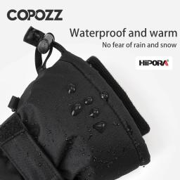 Copozz luvas de esqui de inverno hipora diafragma 3m thinsulate luvas de snowboard térmica quente tela de toque luvas de esqui das mulheres dos homens - Image 2