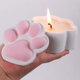 Caixa de armazenamento de garra de gato, molde de silicone diy com tampa, jarra de vela, artesanato, gesso, resina de concreto, cinzeiro, moldes de fundição, decoração de casa - Image 1