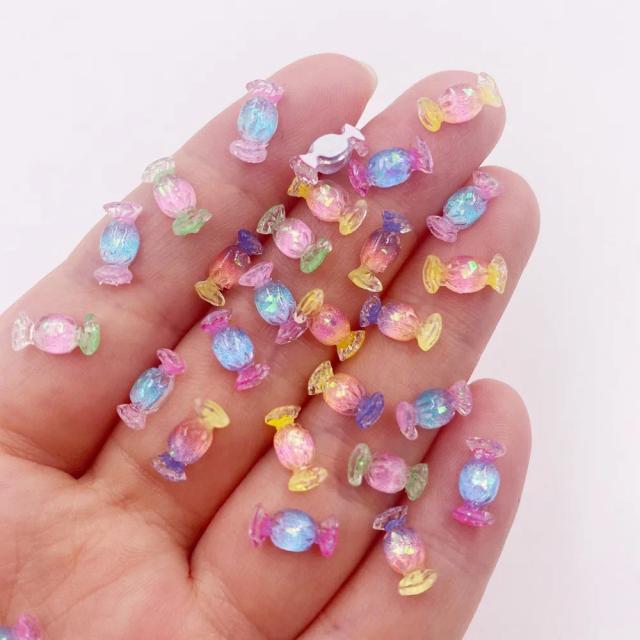 Mini Glitter Resina Colorida com 50 Peças para Artigos de Artesanato, Scrapbook e Casamento