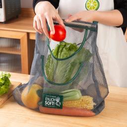 Sacos De Armazenamento Reutilizáveis para Cozinha, Saco de malha suspenso, Armazenamento de frutas e vegetais em casa, Saco líquido para gengibre, alho, batatas e cebolas - Image 3
