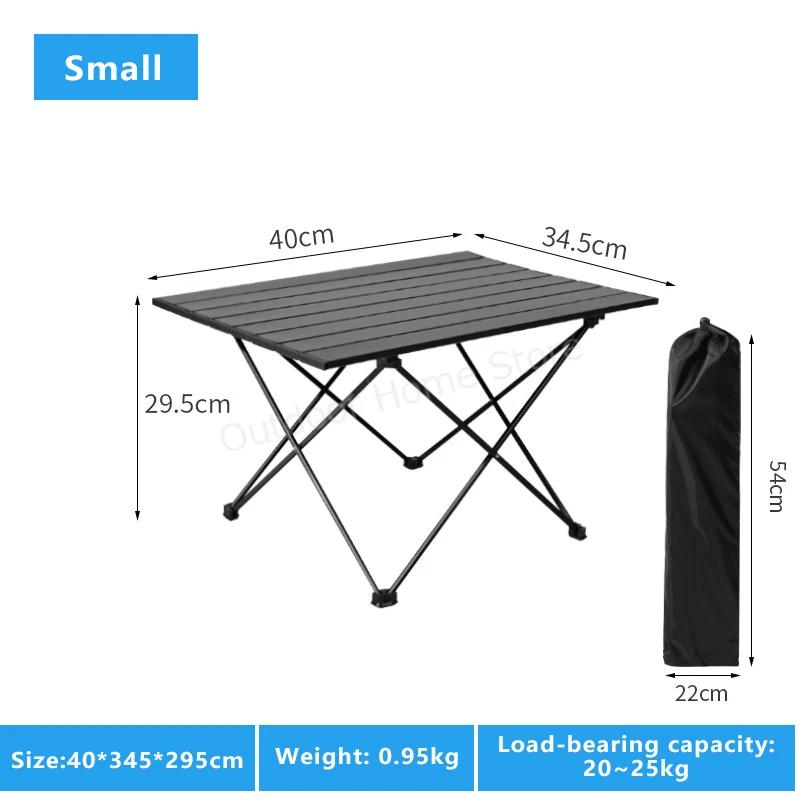 Mesa de acampamento ultraleve de alumínio ao ar livre mesa dobrável mesas de café protable mesas de jardim churrasco mesa de piquenique legal equipamento de acampamento - Image 1