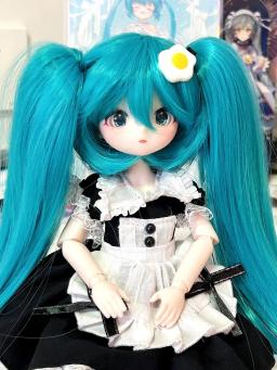 Hatsune 1/6 móvel bjd miku empregada roupa completa vestir-se 6 pontos boneca dos desenhos animados bonito anime loli crianças kawaii presente de aniversário - Image 6