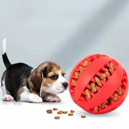 Bolas de borracha interativas para animais, Mastigar brinquedos para cães e gatos, Limpeza, Cão pequeno, Gato, Pet Products - Image 1