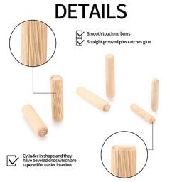 Pinos passador de madeira com chanfradas termina, cônico para porta de móveis, M6, M8, M10, 90 PCs - Image 2