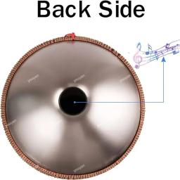 D Minor Steel Tongue Drum for Yoga Meditação, Música Bateria, Instrumentos de Percussão, Handpan Drum, 9 10 12 14 Tom, 22 Polegadas, 432Hz, 440Hz - Image 3