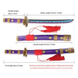 Anime Cosplay Espadas De Madeira, Espada Zoro Katana, Kitetsu De Madeira Yama Enma Samurai Japonês, Origem Catana, 60cm, 23.6" - Image 3