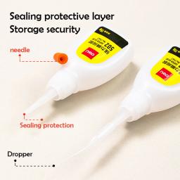 Deli 502 super cola cianoacrilato de secagem rápida instantânea couro borracha madeira metal forte ligação ferramenta adesiva líquida - Image 3