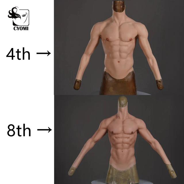 Cyomi Body Muscular de Silicone Masculino com Braços - Silicone Médico Realista
