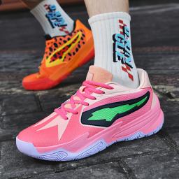 Tênis de basquete atlético masculino amortecimento respirável antiderrapante wearable ginásio treinamento tênis de corrida para homem e mulher - Image 4