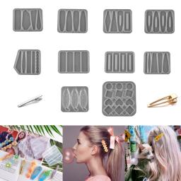Multi-forma Moldes de Silicone para Fazer Jóias DIY, Resina UV Artesanato, Acessórios Geométricos para o Cabelo, Molde Epóxi, Ferramentas Hairpin - Image 6