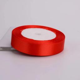 Artesanato De Fita De Cetim Vermelho, Decoração De Festa De Casamento, Embrulho De Presente, Suprimentos De Scrapbooking, Material De Embalagem, DIY, 6mm-75mm, 25 Jardas, Rolo - Image 6