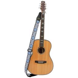 Correia de guitarra ajustável poliéster impressão de alta qualidade estilo étnico puro algodão bordado acessórios de guitarra acústica elétrica - Image 6