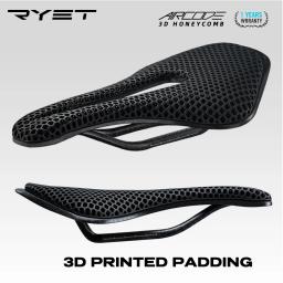 Ryet 3d impresso sela de bicicleta ultraleve fibra carbono oco confortável respirável mtb cascalho bicicleta estrada peças assento ciclismo - Image 1