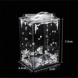 Caixa De Embalagem De Impressão Transparente, Caixa De Presente De PVC, Caixa De Exposição, Casamento, Presente De Natal, Doces, Maçã, Vela, Seco, 10Pcs - Image 2