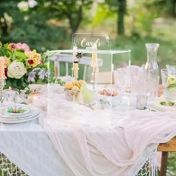 Caixa De Cartão De Casamento De Acrílico Com Fechamento, Caixa De Dinheiro Para Festa De Aniversário, Recepção Do Chuveiro De Bebê, Caixas De Envelope De Carta Clara - Image 1