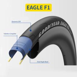 Goodyear eagle f1 pneu de bicicleta de estrada sem câmara de ar/pneu de tubo 700x2 5/28/30/32c bicicleta dobrável anti-punctura cascalho peças de ciclismo - Image 2