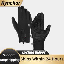 Luvas de ciclismo de dedo completo impermeável, Touchscreen, ao ar livre, bicicleta, bicicleta, caminhadas, motocicleta, esporte, bicicleta, inverno - Image 1