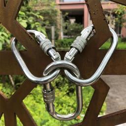 Gancho mosquetão de aço forjado 23KN, Segurança profissional, Escalada de segurança Rope Lock, Ferramenta protetora de montanhismo - Image 1