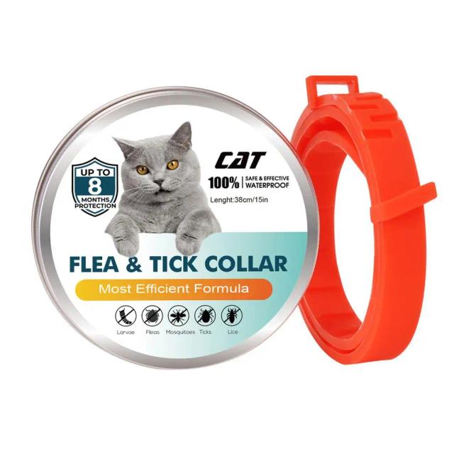 Colar Ajustável Antipulgas para Pets de 38m - Proteção Eficaz Contra Pulgas, Carrapatos e Parasitas