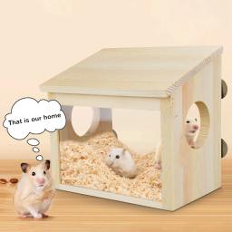 Pequenos Animais Hamster Casa Decor Gaiola, Acessórios Hideaway, Hamsters, Chinchila, Gerbos, Lemmings - Image 3