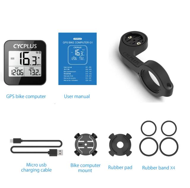 Cycplus Computador de Ciclismo GPS: Velocímetro LED À Prova D'Água e Cronômetro Sem Fio para Bicicletas