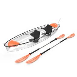 Caiaques de barco claro caiaque para esportes aquáticos, barco de cristal transparente com luz LED, quatro estações, venda quente, atacado barato - Image 2