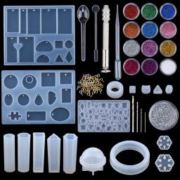 Silicone Epoxy Resin Mold Set, Ferramentas De Fundição De Jóias, Resultados De Brinco, Epóxi DIY Suprimentos - Image 1