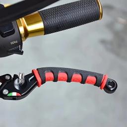 Tampa universal do punho do antiderrapante do modelo para a motocicleta, Acessórios modificados do punho do freio, Corno do tubarão, bicicleta elétrica - Image 3