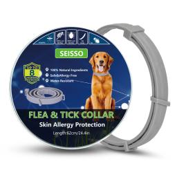 SEISSO-Coleira Repelente de Mosquitos, Anti-Parasítico, Anti-Flea, Tick, Pet, Cão Pequeno e Grande, Trela do Gato, Acessórios Retráteis - Image 1