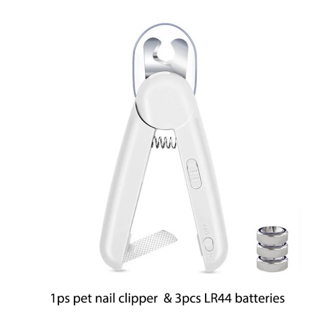 Cortador de Unhas com Luz LED para Cães e Gatos - Tesoura e Lixa Seguras e Práticas para Animais de Estimação