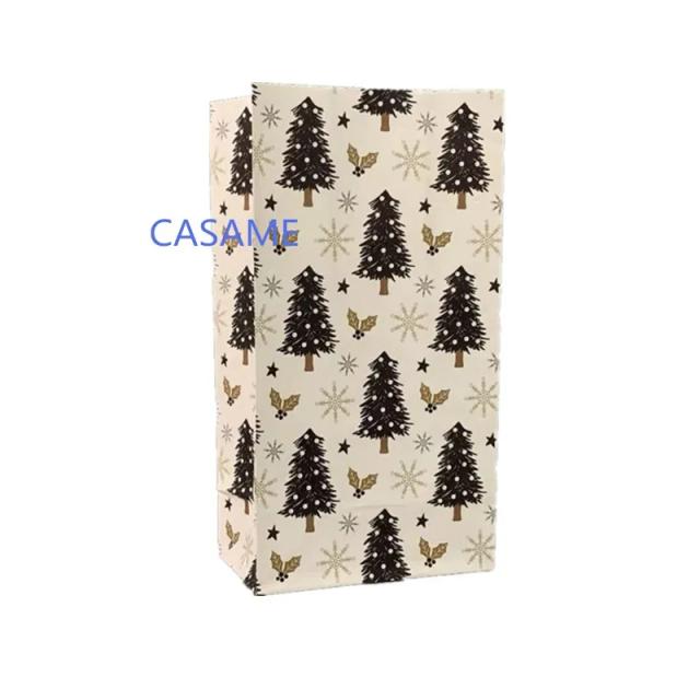 Bolsa de Papel para Lembrancinhas de Natal e Aniversário com Design de Árvore, Ideal para Doces e Presentes