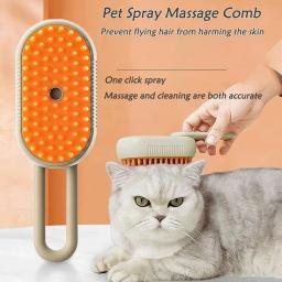 3 em 1 escova de massagem para cão e gato, spray a vapor, rotativo, flutuante, banho, depilação, pente, 2pcs - Image 3