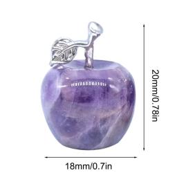 A Apple cura Crystal Statue, Decoração, Pedra Preciosa Natural, Esculpida Estatueta, Ornamento do quarto, Presente de Natal, Atacado, 20mm - Image 6