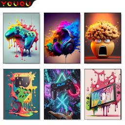 YOUQU-Pintura Diamante da Série Abstrata, Tamanho Pequeno, Imagem Mosaico, Consola de Jogos, Bordados, DIY Decoração para Casa, Presente - Image 1