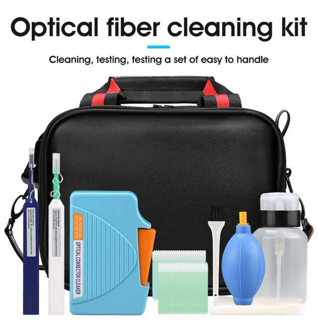Kit Completo de Limpeza e Inspeção para Fibra Óptica com Microscópio e Sonda