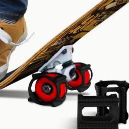 4 pçs/set skate roda capa para iniciantes golfinho pulando artefato retentor roda bloqueio treinador skate assistido - Image 1