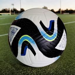 Bolas de futebol multicoloridas do couro do plutônio, brinquedos ao ar livre, fósforo oficial, exterior, costura, futebol, tamanho 5 - Image 3