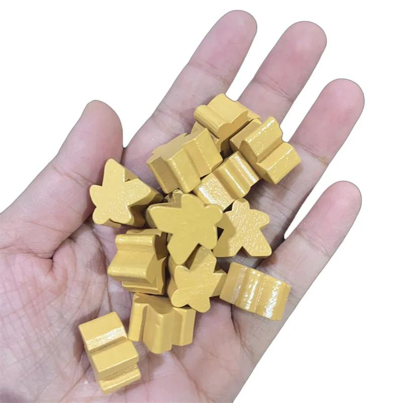 100 madeira meeples 14 cores 16mm extra jogo de tabuleiro peças de substituição componentes de jogos de mesa e acessórios de atualização - Image 1