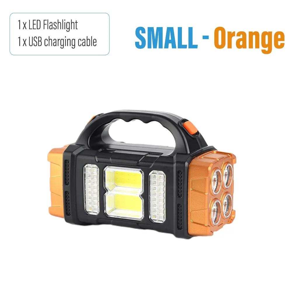 Lanternas LED de alta potência, Tocha de acampamento, Luz de trabalho, Carga solar, 4 Gear, USB recarregável, Luz impermeável para exterior - Image 1